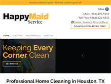 Tablet Screenshot of happymaidshouston.com